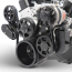 SB Chevy S-Drive Serp Kit w/o A/C w/Billet Res - Matte Black