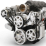 Chevy LS S-Drive Serp Kit with Billet Res - Clear Coated