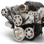 Chevy LS S-Drive Serp Kit with Plastic Res - Clear Anodized