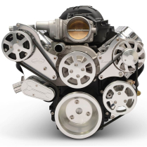 Chevy LS S-Drive Serp Kit for Remote P/S Res - Clear Anod