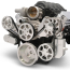 Chevy LS S-Drive Serp Kit w/o A/C w/Billet Res - Clear Anod