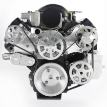 Chevy LS S-Drive Serp Kit w/o A/C with Billet Res - Machined
