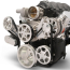 Chevy LS S-Drive Serp Kit w/o A/C w/Plastic Res - Clear Anod
