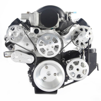 Chevy LS S-Drive Serp Kit w/o A/C w/Plastic Res - Machined