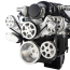Chevy LS S-Drive Serp Kit w/o A/C w/Plastic Res - Machined