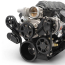 Chevy LS S-Drive Serp Kit wo A/C for Remote Res - Matte Blk