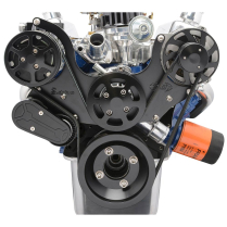 SB Ford S-Drive Serp Kit no Power Steering - Matte Black