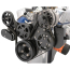 SB Ford S-Drive Serp Kit w/o A/C w/Billet Res - Matte Black