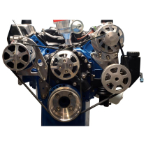 Ford 351C S-Drive Serp Kit with Plastic Reservoir - Machined