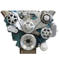 BB Mopar S-Drive Serp Kit with Billet Reservoir - Clear Anod