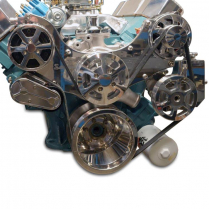 BB Mopar S-Drive Serp Kit with Billet Reservoir - Clear Coat