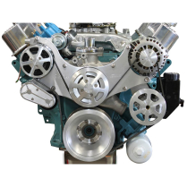 BB Mopar S-Drive Serp Kit with Plastic Reservoir - Machined