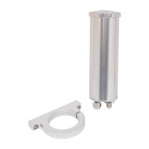 Round Power Steering Reservoir Tank - Clear Anodized