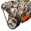 SB Chevy V-Drive Pulley Kit w/o Power Steering - Polished