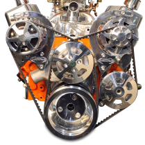 BB Chevy V-Drive Pulley Kit for Remote Res P/S - Polished
