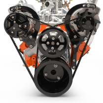 BB Chevy V-Drive Pulley Kit w/o Power Steering - Black Anod