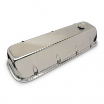 BB Chevy Smooth Angled Cut Valve Covers - Clear Coated