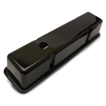 SB Chevy Tall Smooth Aluminum Valve Covers - Gloss Black