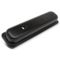 SB Chevy Center Bolt Short Alum Valve Covers - Matte Black