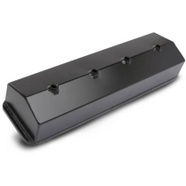 SB Chev Center Bolt Fabricated Alum Valve Covers - Gloss Blk