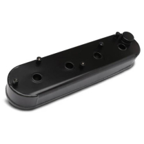 Chevy LS Fabricated Alum w/Coil Mts Valve Covers - Gloss Blk