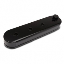 Chevy LS Fabricated Plain Alum Valve Covers - Matte Black