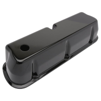 SB Ford Tall Smooth Aluminum Valve Covers - Gloss Black