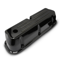 SB Ford Tall Ball Milled Aluminum Valve Covers - Gloss Black