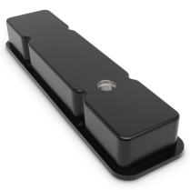 SB Chevy Billet Smooth Aluminum Valve Covers - Matte Black