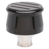 Breather Push-In Aluminum Ball Milled - Black Anodized