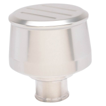 Breather Push-In Aluminum Ball Milled - Clear Anodized