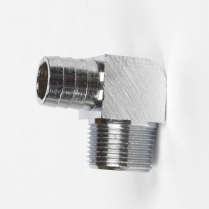 Aluminum 90 Degree Fitting 1/2" NPT for 3/4" Hose - Chrome