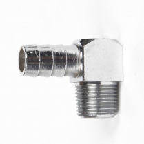 Brass 90 Degree Fitting 3/8" NPT for 1/2" Hose - Chrome