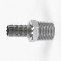Brass Straight Fitting 3/8" NPT for 1/2" Hose - Chrome