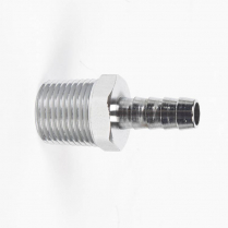 Brass Straight Fitting 3/8" NPT for 3/8" Hose - Chrome