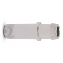 Long Alum Straight Fitting 1/2" NPT for 3/4" Hose - Polished