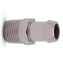 Stainless Straight Fitting 1/2 NPT for 5/8 Hose - Polished