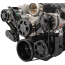 Chevy LS S-Drive 8-Rib Serp Kit with Billet Res - Black Anod