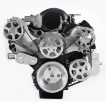 Chevy LS S-Drive 8-Rib Serp Kit with Billet Res - Machined
