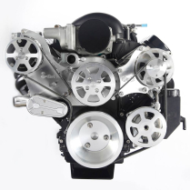 Chevy LS S-Drive 8-Rib Serp Kit with Plastic Res - Machined
