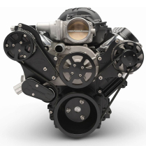 Chevy LS S-Drive 8-Rib Serp Kit w/o Power Steer - Matte Back