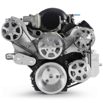 Chevy LS S-Drive Serp Pulley Kit w/Billet P/S Res - Machined