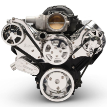 Chevy LS S-Drive Serp Kit no Power Steering - Clear Coated
