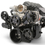Chevy LS S-Drive Serp Kit wo AC w/Billet P/S Res - Gloss Blk
