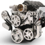 Chevy LS S-Drive Serp Kit wo A/C w/Billet P/S Res - Polished