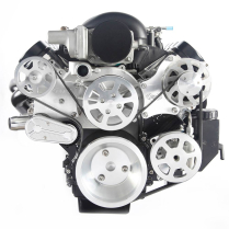 Chevy LS S-Drive Serp Kit w/o A/C w/Plastic P/S Res - Machin
