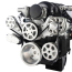 Chevy LS S-Drive Serp Kit w/o A/C w/Plastic P/S Res - Machin