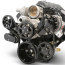 Chevy LS S-Drive Serp Kit w/Remote Power Steer - Gloss Black