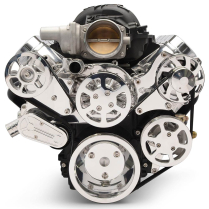 Chevy LS S-Drive Serp Kit w/Remote Power Steer - Clear Coat