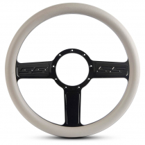 SS Logo - Gloss Black 13-1/2" Steering Wheel with Grey Grip